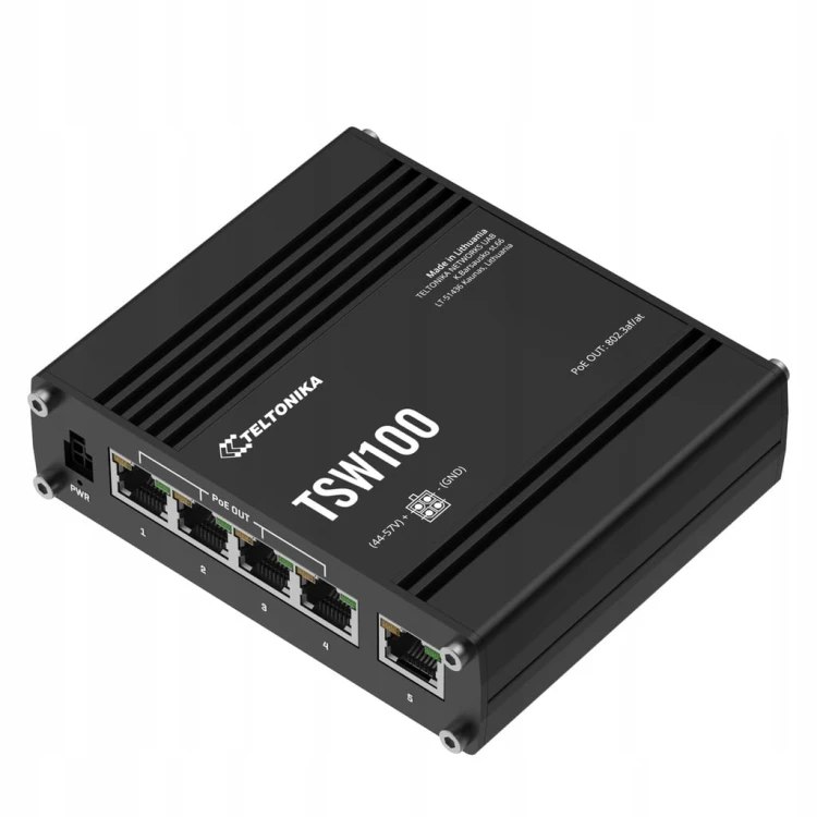 PRZEMYSŁOWY SWITCH POE+ TELTONIKA TSW100 120W