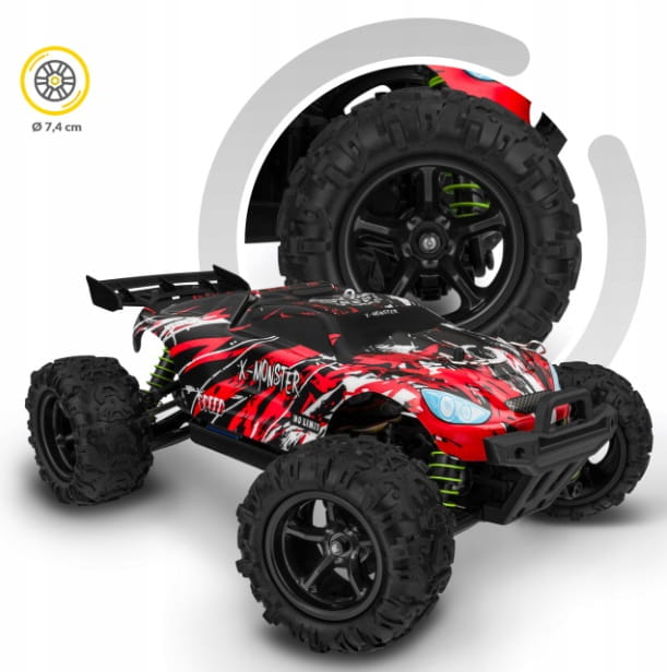 Samochód zdalnie sterowany OVERMAX Monster 3.5 45km/h | Dwie karoserie