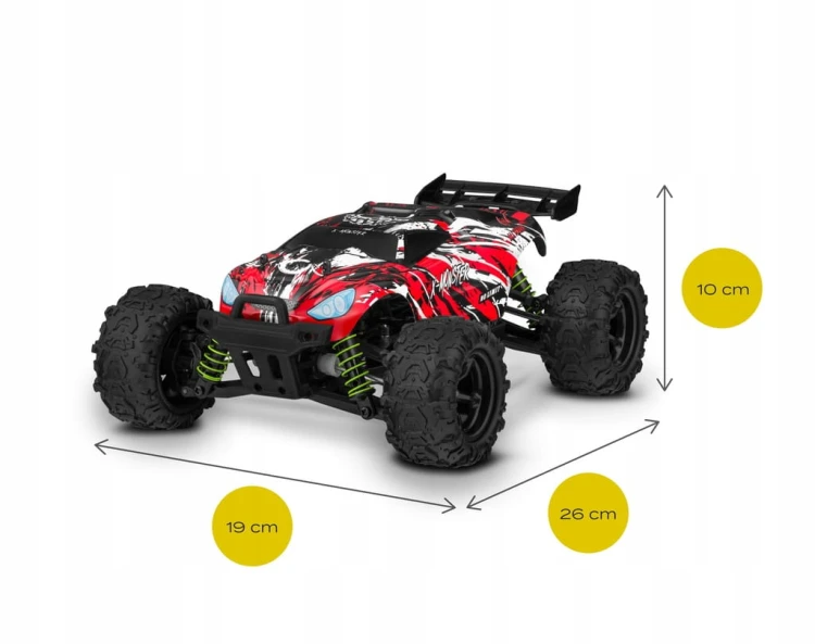 Samochód zdalnie sterowany OVERMAX Monster 3.5 45km/h | Dwie karoserie