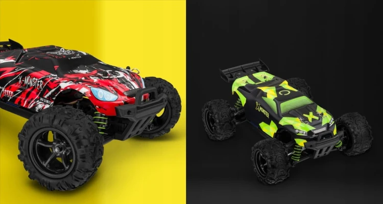 Samochód zdalnie sterowany OVERMAX Monster 3.5 45km/h | Dwie karoserie