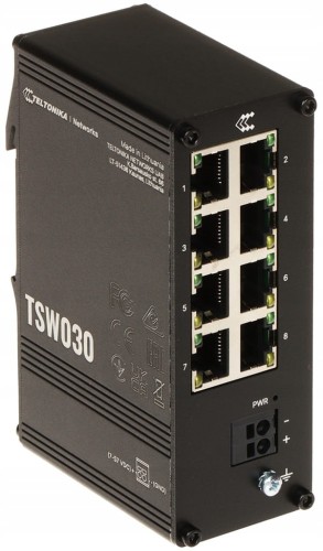 Przełącznik Przemysłowy Teltonika Switch TSW030 8xRJ45 porty 10/100Mbps DIN