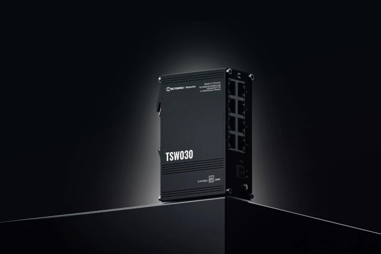Przełącznik Przemysłowy Teltonika Switch TSW030 8xRJ45 porty 10/100Mbps DIN