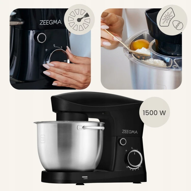 MIKSER PLANETARNY ROBOT KUCHENNY 1500W MISA 5,2L CZARNY WIELOFUNKCYJNY