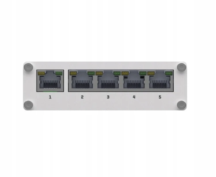 Switch Teltonika TSW110 5× Gigabit ETH, przemysłowy, niezarządzalny, PoE
