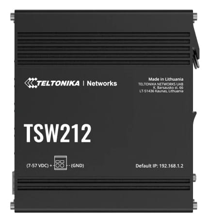 Teltonika TSW212 – switch przemysłowy 8× Gigabit RJ45 + 2× SFP, PROFINET