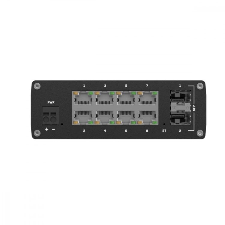 Teltonika TSW212 – switch przemysłowy 8× Gigabit RJ45 + 2× SFP, PROFINET