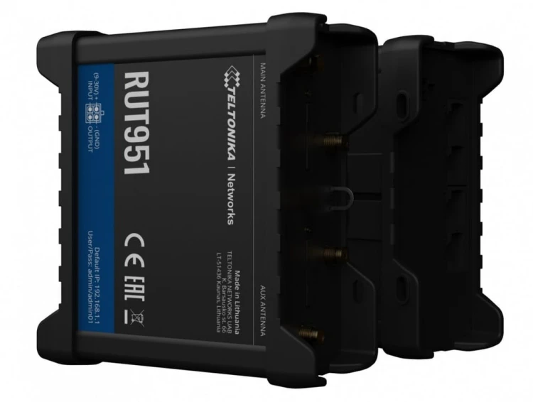 Teltonika RUT951: przemysłowy router LTE, 4× Ethernet, PoE+, Dual SIM, eSIM