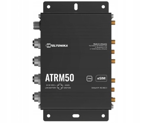 Teltonika ATRM50 – router 5G do transportu, 4× Gigabit Ethernet (M12), eSIM