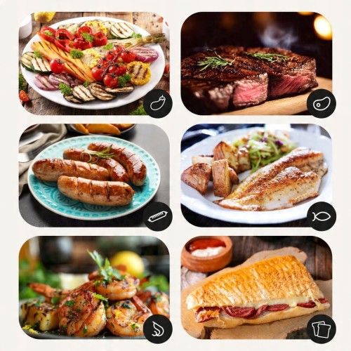 GRILL ELEKTRYCZNY 2000W KONTAKTOWY PANINI STOŁOWY DO MIĘSA I WARZYW 2000W