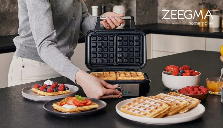 GOFROWNICA ELEKTRYCZNA 1200W 2 DUŻE CHRUPIĄCE GOFRY REGULACJA TEMPERATURY
