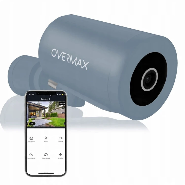 Kamera zewnętrzna OBROTOWA czujnik RUCHU 4 Mpx WIFI DB ALARM WI-FI ANTRACYT