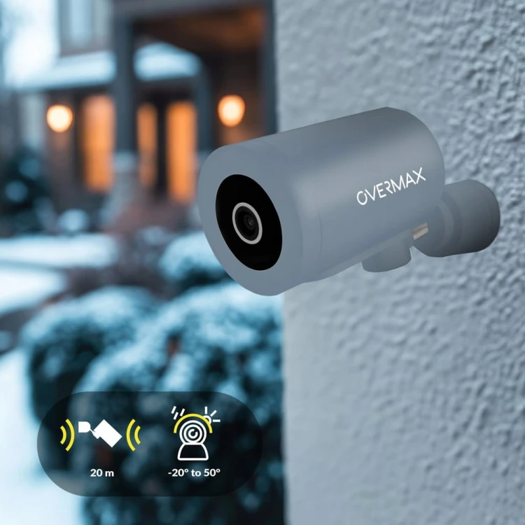 Kamera zewnętrzna OBROTOWA czujnik RUCHU 4 Mpx WIFI DB ALARM WI-FI ANTRACYT