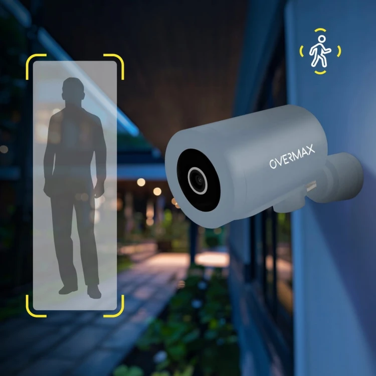 Kamera zewnętrzna OBROTOWA czujnik RUCHU 4 Mpx WIFI DB ALARM WI-FI ANTRACYT