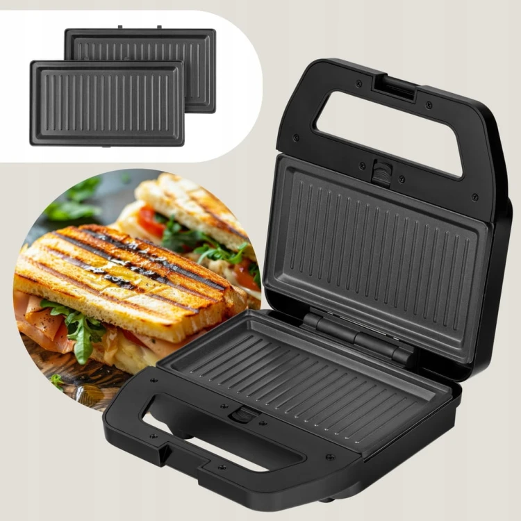 OPIEKACZ Z 5 NAKŁADKAMI TERMOIZOLACJA GOFRY GRILL TOSTY TOSTER 5W1