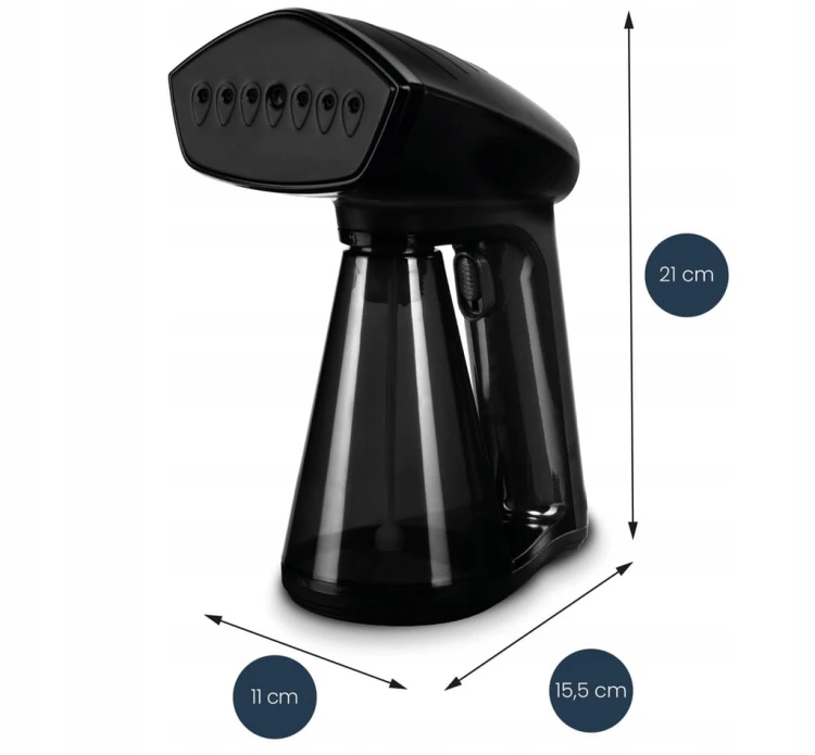 PAROWNICA DO UBRAŃ RĘCZNA STEAMER 1600W SZYBKIE NAGRZEWANIE 40S