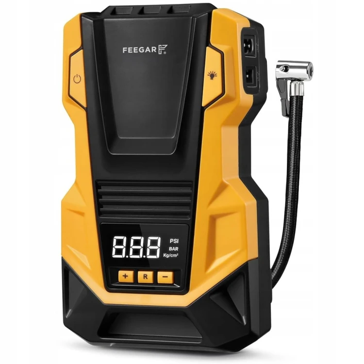 Kompresor samochodowy 12V 230V Pompka przenośna elektryczna Feegar Solid