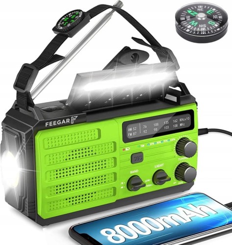 RADIO POD NAMIOT SOLAR POWERBANK 8000 mAh 72 godz
