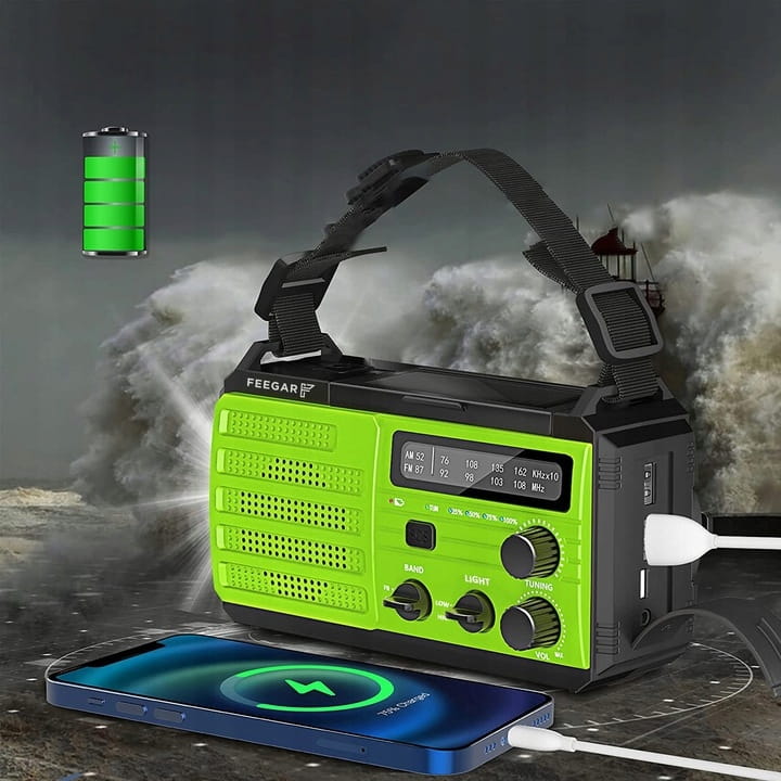 RADIO POD NAMIOT SOLAR POWERBANK 8000 mAh 72 godz