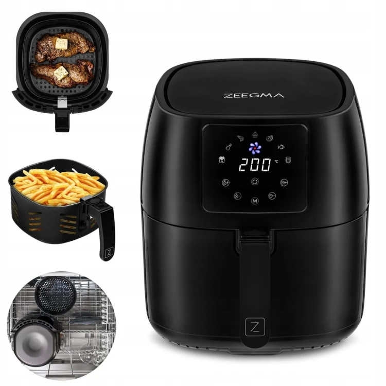 Frytkownica air fryer ZEEGMA ZE-KNAPPER PRO BLACK
