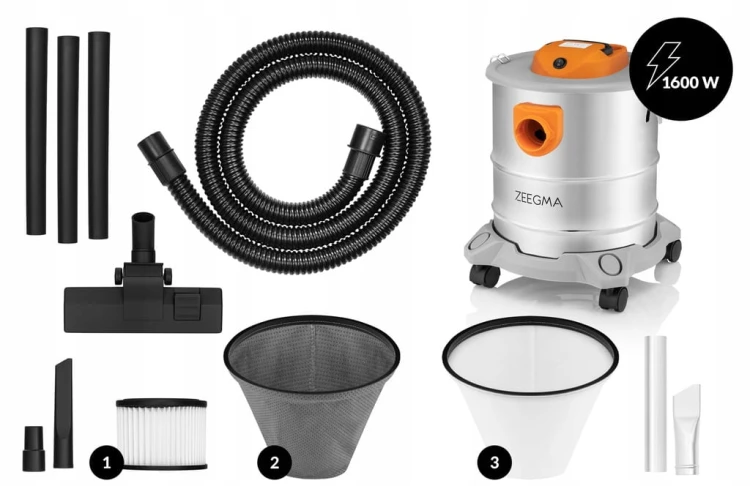 Odkurzacz przemysłowy ZEEGMA PRO ASH 1600 W