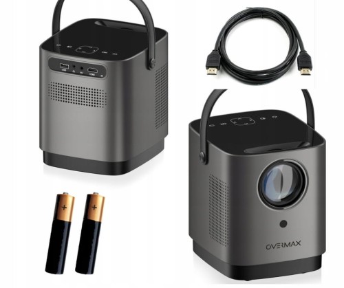 PRZENOSNY ZESTAW DO PREZENTACJI PROJEKTOR LED OVERMAX MULTIPIC 3.6 + EKRAN