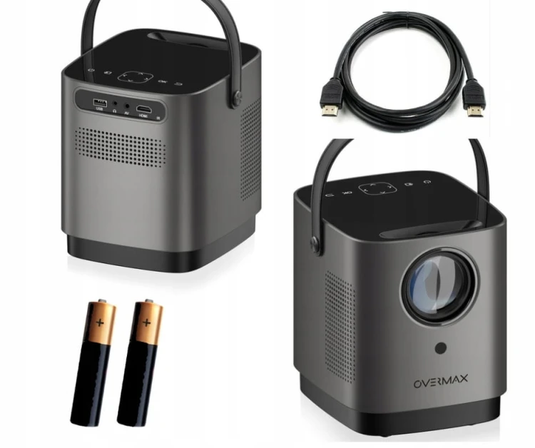 PRZENOSNY ZESTAW DO PREZENTACJI PROJEKTOR LED OVERMAX MULTIPIC 3.6 + EKRAN