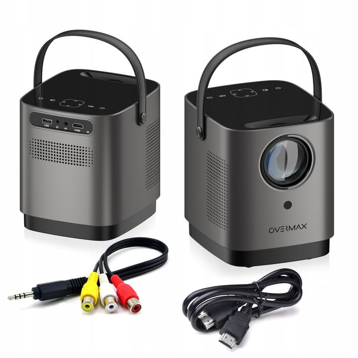 PRZENOSNY ZESTAW DO PREZENTACJI PROJEKTOR LED OVERMAX MULTIPIC 3.6 + EKRAN