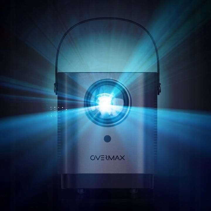 PRZENOSNY ZESTAW DO PREZENTACJI PROJEKTOR LED OVERMAX MULTIPIC 3.6 + EKRAN