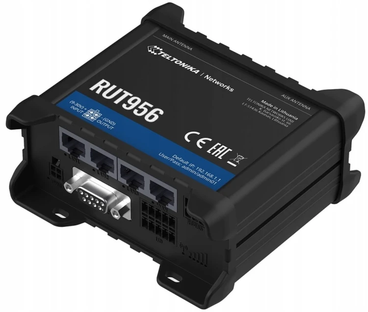 TELTONIKA RUT956 Kompaktowy przemysłowy ROUTER LTE NASTEPCA RUT955 GPS