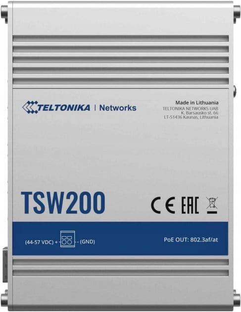 PROFESJONALNY Switch Teltonika PoE+ SFP Gigabit Ethernet TSW200000050