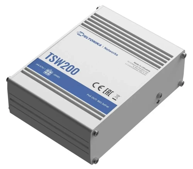 PROFESJONALNY Switch Teltonika PoE+ SFP Gigabit Ethernet TSW200000050