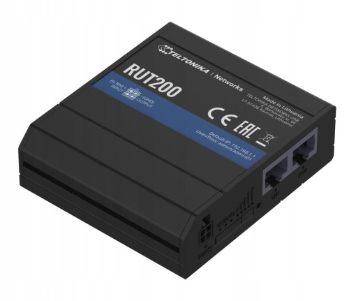 Router przemysłowy Teltonika RUT200 4G LTE, Wi-Fi 1xSIM, 2xLAN/WAN MOBILNY