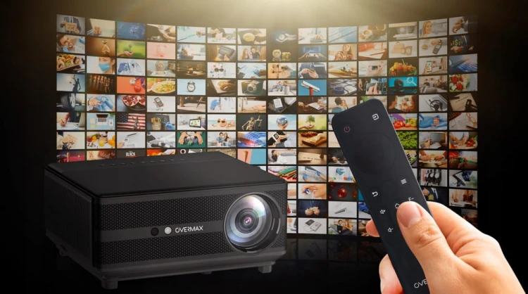 Projektor LED Overmax MULTIPIC 6.1 RZUTNIK FUll HD ANDROID WIFI 6 BT HDMI + ekran