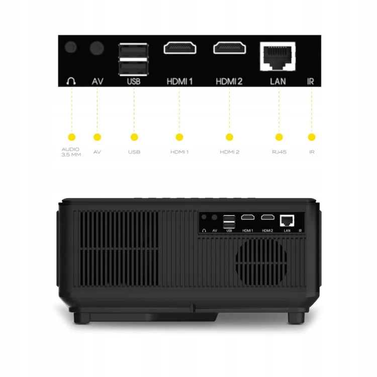 Projektor LED Overmax MULTIPIC 6.1 RZUTNIK FUll HD ANDROID WIFI 6 BT HDMI + ekran