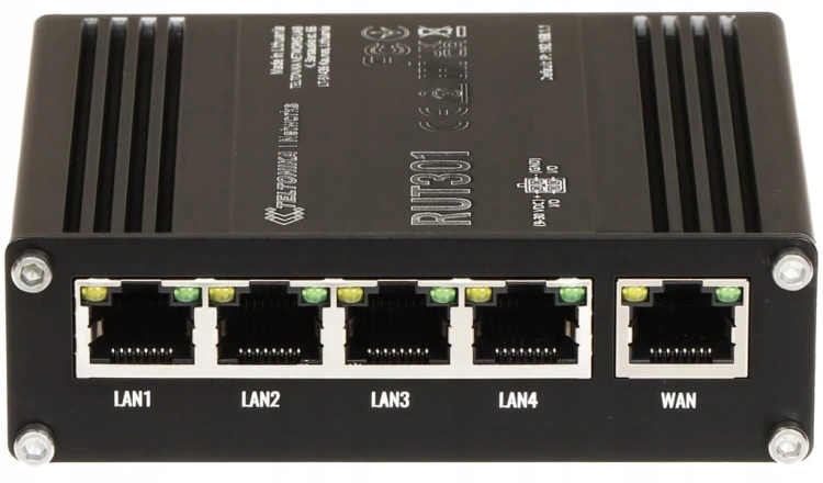 Teltonika RUT301 | Router przemysłowy | 4xLAN, 1xWAN, USB 2.0, 2xDI, 2xDO