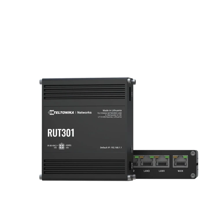 Teltonika RUT301 | Router przemysłowy | 4xLAN, 1xWAN, USB 2.0, 2xDI, 2xDO