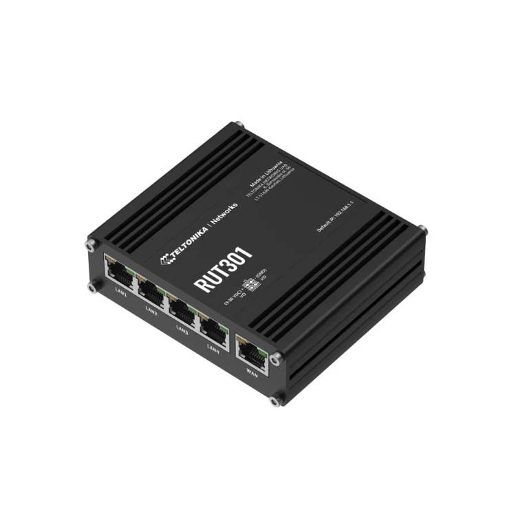 Teltonika RUT301 | Router przemysłowy | 4xLAN, 1xWAN, USB 2.0, 2xDI, 2xDO