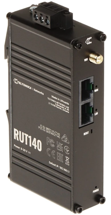 PRZEMYSŁOWY ROUTER RUT140 Wi-Fi 2.4 GHz 300 Mb/s Teltonika Access Point