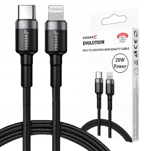 Feegar KABEL USB-C LIGHTNING do iPhone iPad PD 20W
