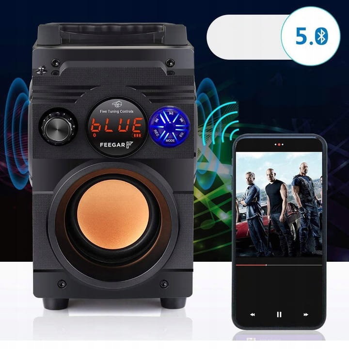 PRZENOŚNY GŁOŚNIK BLUETOOTH Feegar 4000mah RADIO