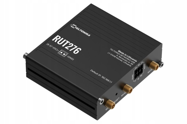 Teltonika RUT276 Kompaktowy Router 5G RedCap Dual-SIM Wi-Fi 4 RS232/RS485