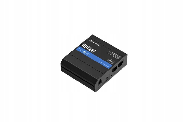 Router Teltonika RUT281 Global LTE Cat 4 Dual SIM + eSIM WAN Failover Wi-Fi