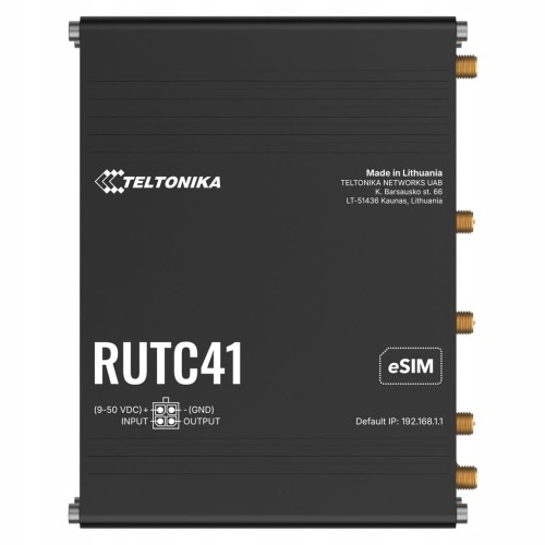 Teltonika RUTC41 Router przemysłowy 4G LTE + eSIM + Wi-Fi 6 + 5× Gigabit