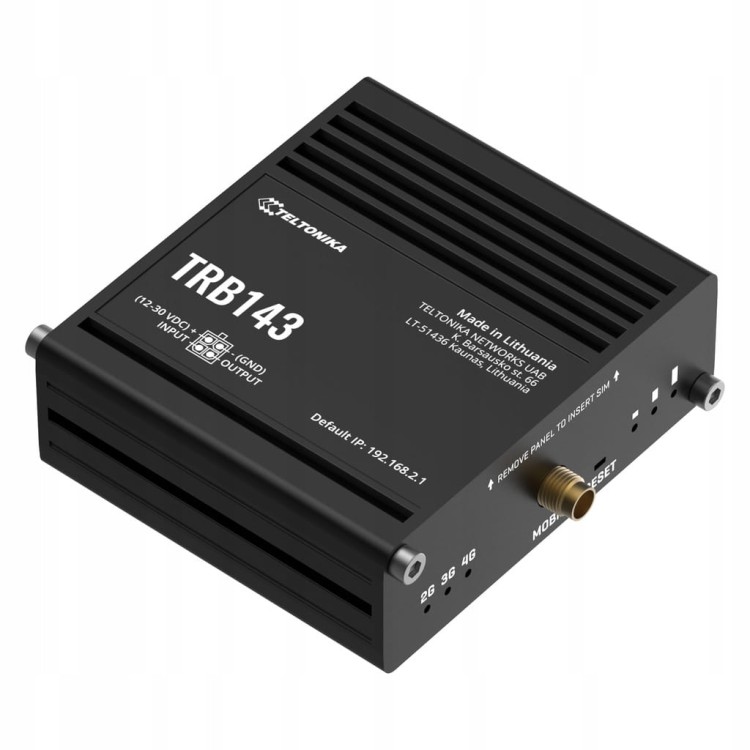 Teltonika TRB143 Bramka 4G LTE, 1XETH GB/s, I/O z M-BUS