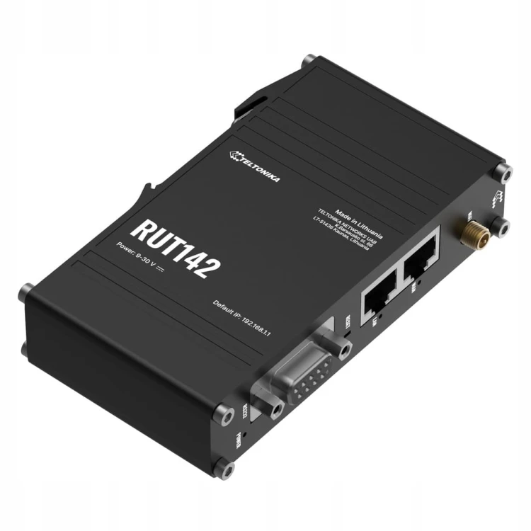 Router przemysłowy Teltonika RUT142, Wi-Fi 4, 2xETH, RS-232