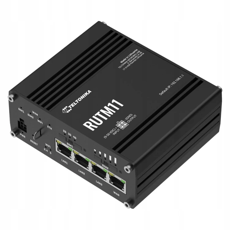TELTONIKA RUTM11 ROUTER 4G LTE CAT6 DUAL SIM WIFI GIGABIT PRZEMYSŁOWY