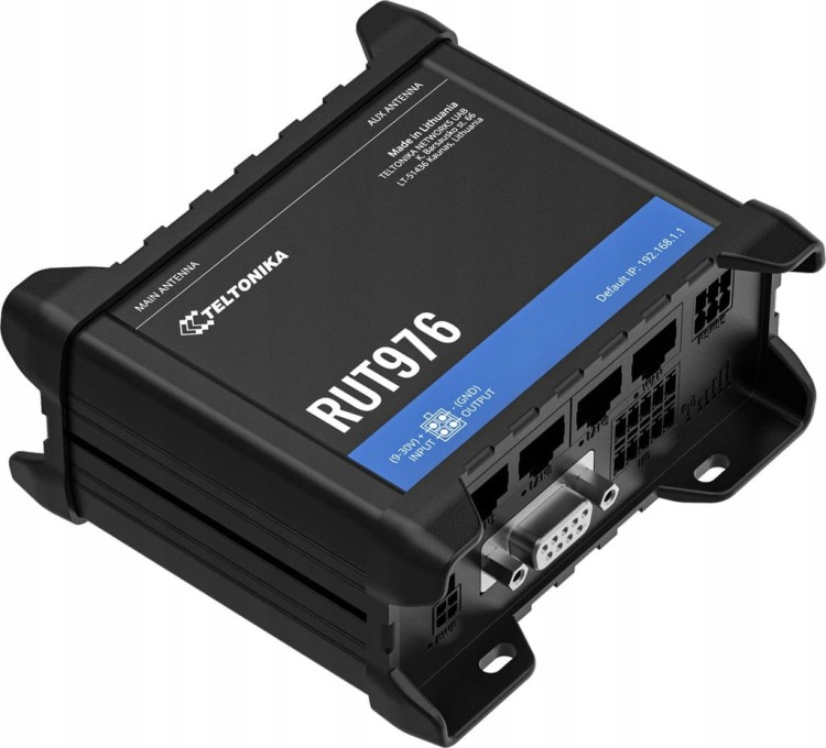 Teltonika RUT976 router 5G RedCap, Wi-Fi, 4xETH, RS232, RS-485, I/O, GPS