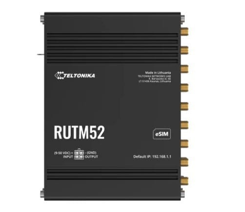 Teltonika router RUTM52 Dual 5G, 4G LTE (Cat20), 5xETH Gb/s, eSIM