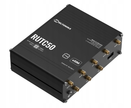 Router Teltonika RUTC50 5G, Wi-Fi 6 (3,4 GB/s), eSIM, 1GB RAM, 8GB-Docker