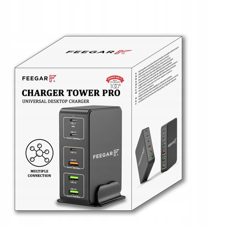 Ładowarka sieciowa Feegar Tower PRO 140W USB Typ C